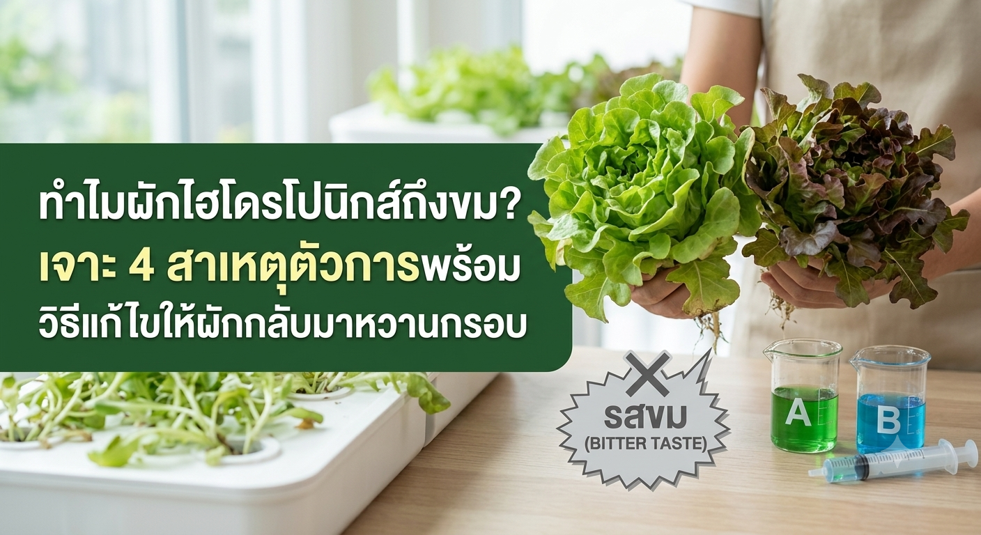 ทำไมผักไฮโดรโปนิกส์ถึงขม