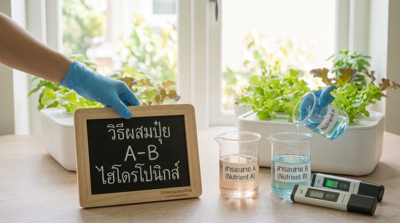 วิธีผสมปุ๋ย AB ไฮโดรโปนิกส์